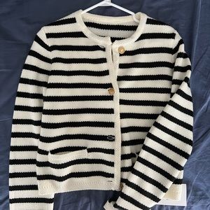 NWT Celine classic striped wool cardigan